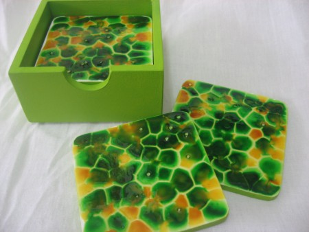 Porta Copos Verde e Amarelo