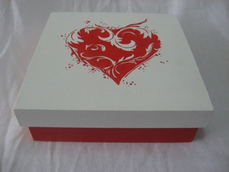 Caixa Coração em Arabesco