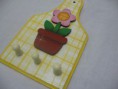 Porta Chaves Vaso de Flor Country
